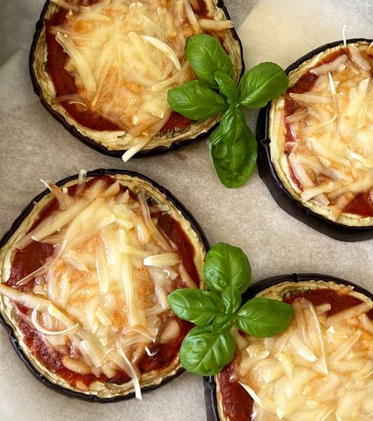 Auberginen-Mini-Pizzen